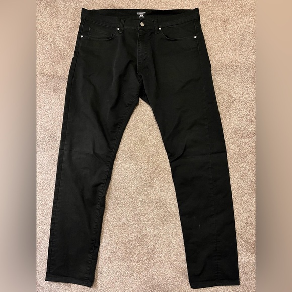 Mens Carhartt WIP Vicious Pants 36x32 Black - Picture 1 of 7